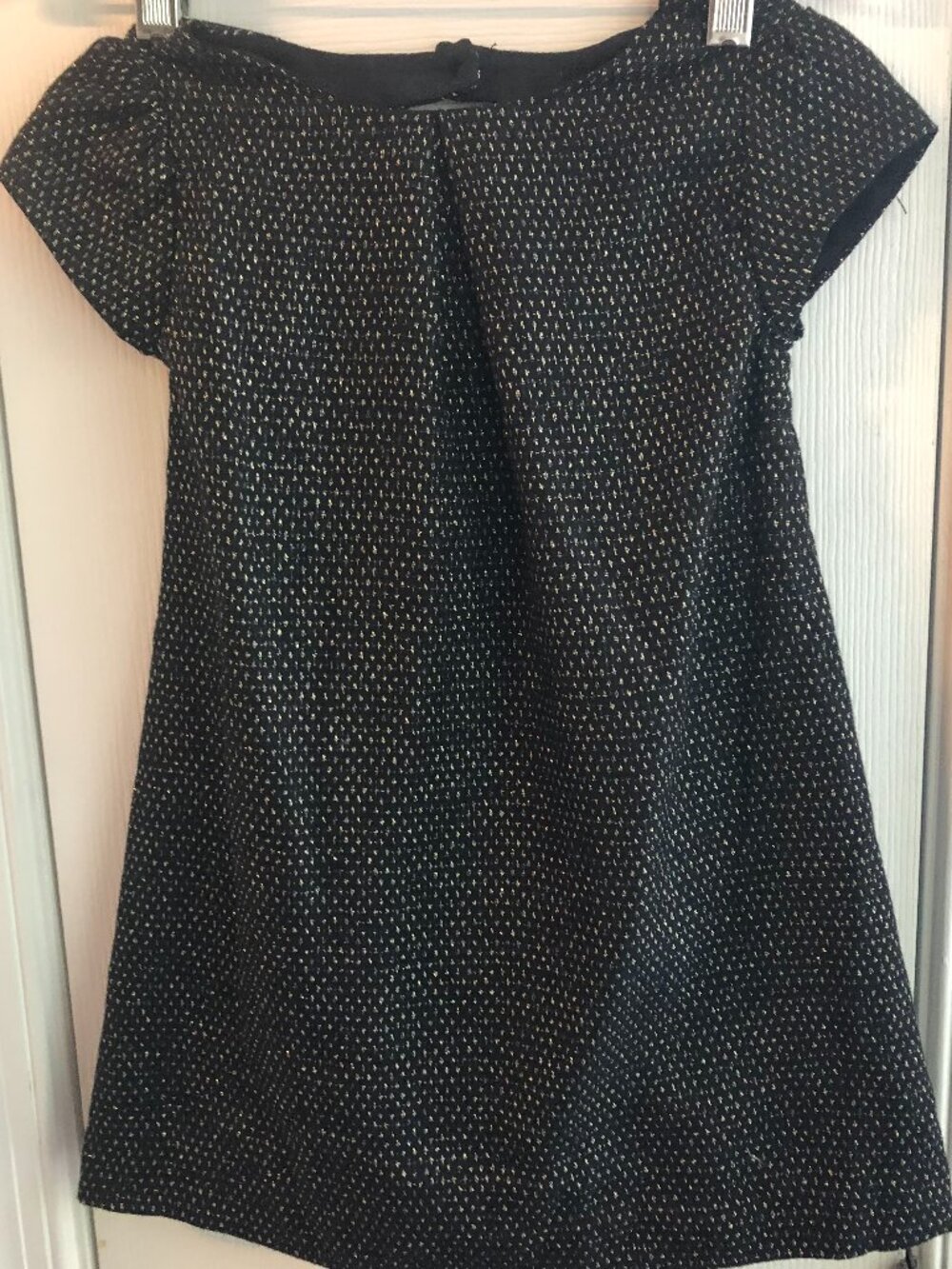 Old Navy Girls Lining Black & Silver Dress Short Sleeves Size 4T
